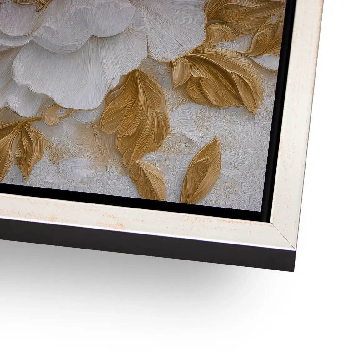 White Gold Rose Art Alu Gebürstet