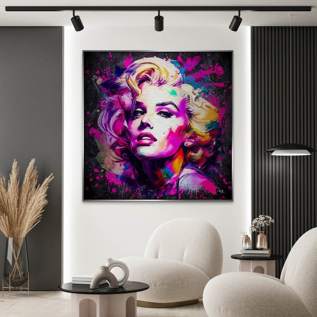 Marilyn Monroe Abstrakt Color Alu Gebürstet Bild INGALERIE