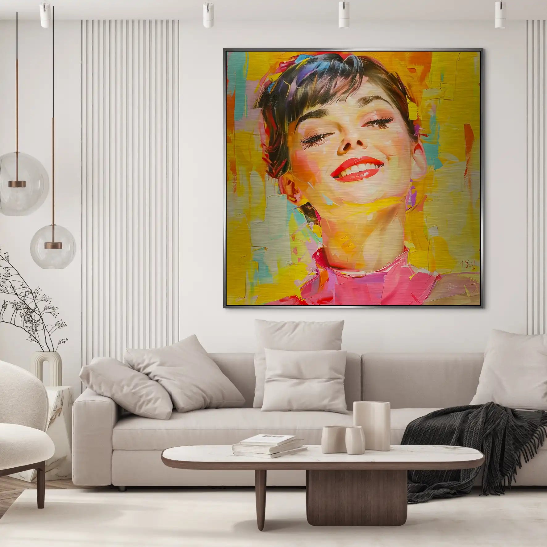 Audrey Modern Art Style Alu Gebürstet INGALERIE