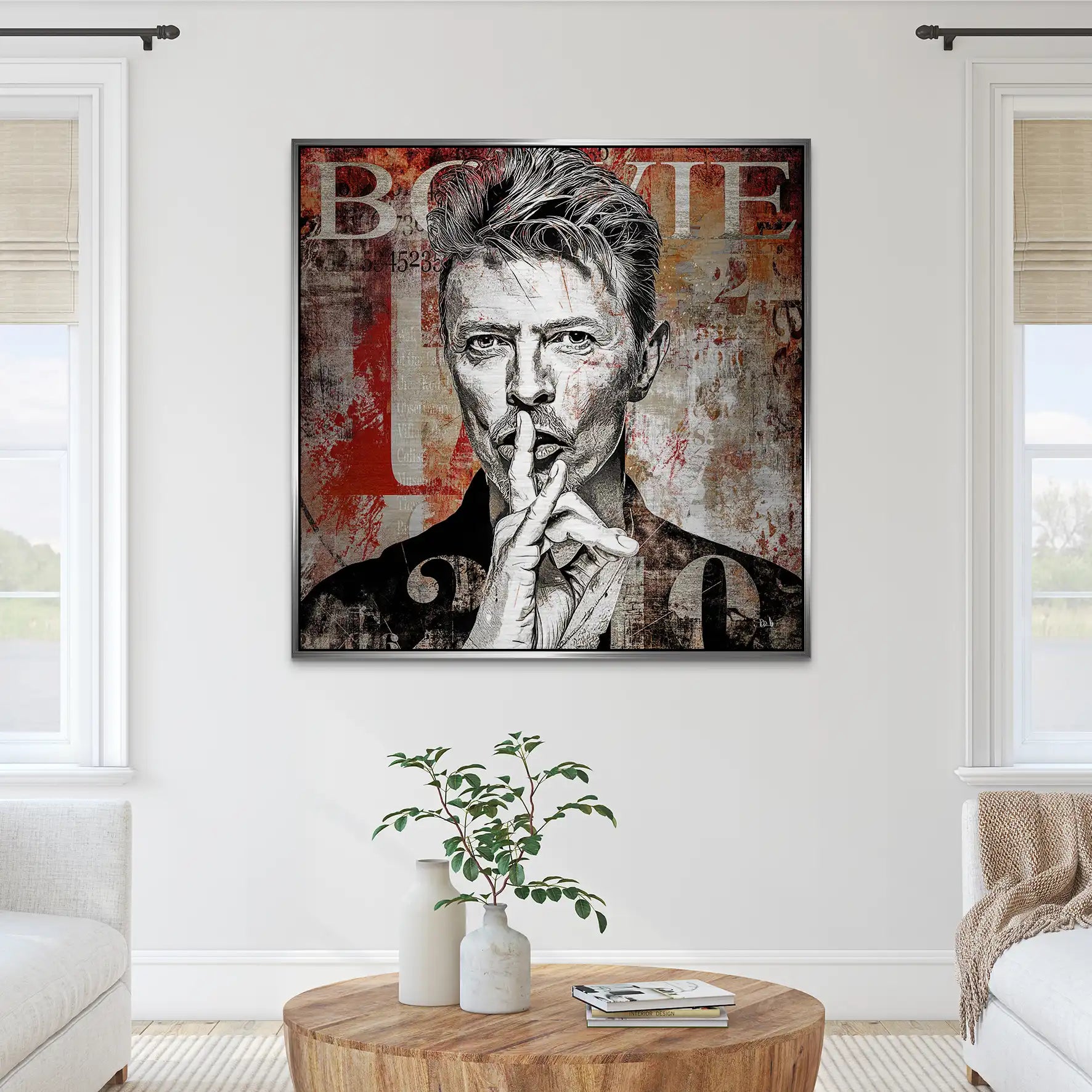 David Bowie Abstrakt Luxury Style Alu Gebürstet Bild INGALERIE