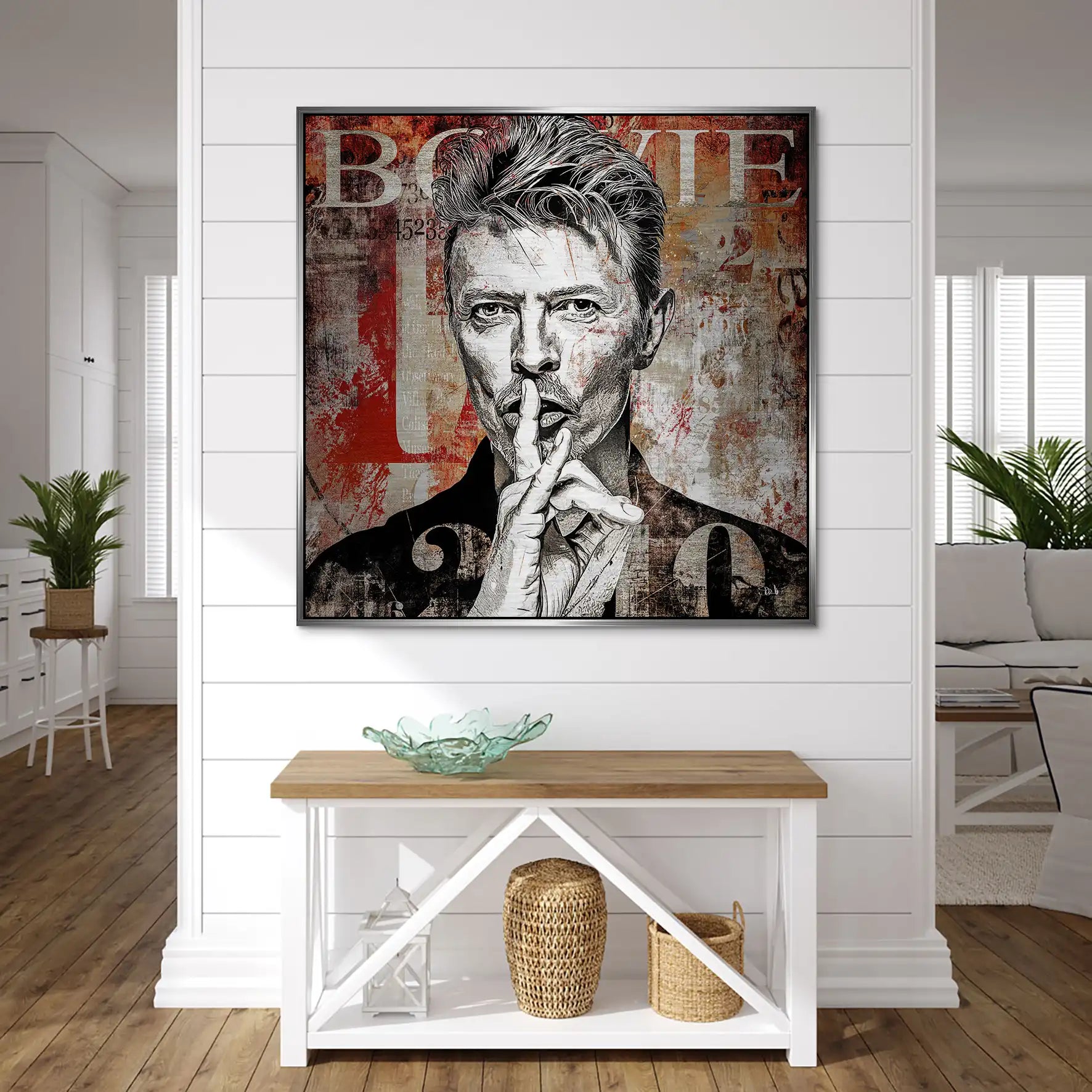 David Bowie Abstrakt Luxury Style Alu Gebürstet Bild INGALERIE