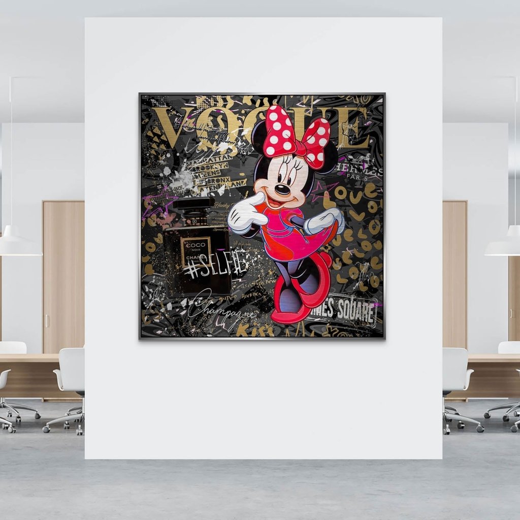 Minnie Vogue Gold Pop Art Alu Gebürstet INGALERIE