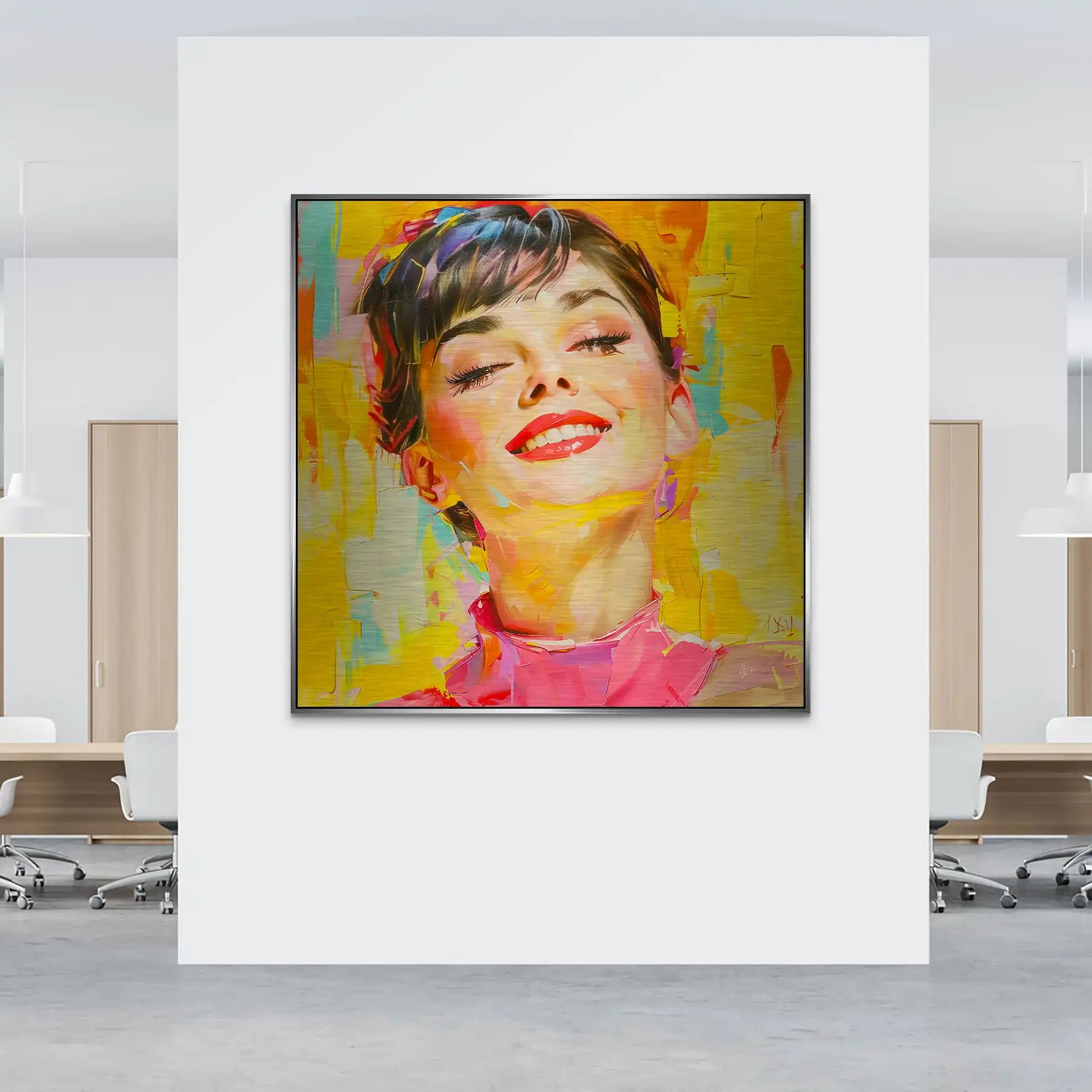 Audrey Modern Art Style Alu Gebürstet INGALERIE