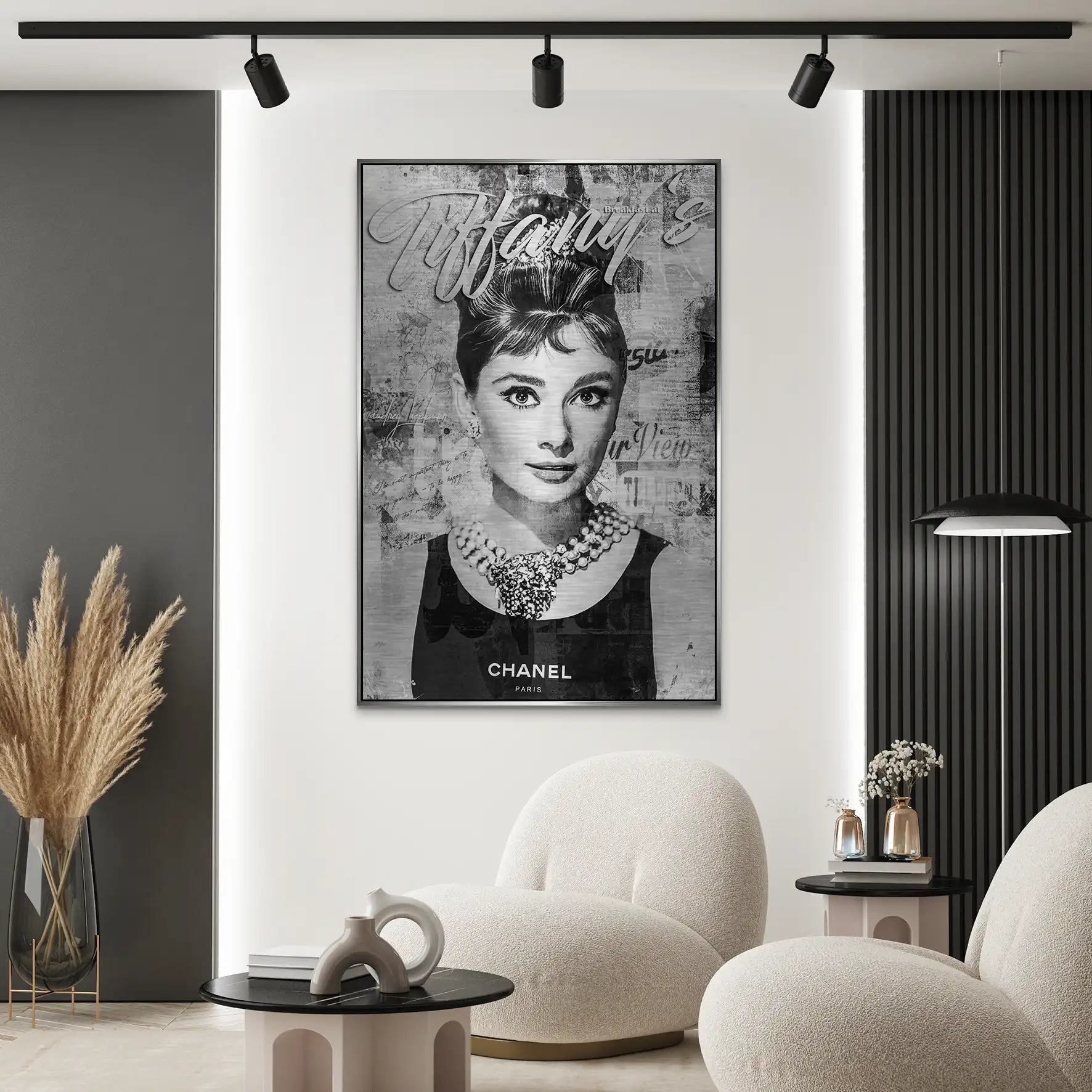 Audrey Tiffany Black Art AluDibond Gebürstet INGALERIE