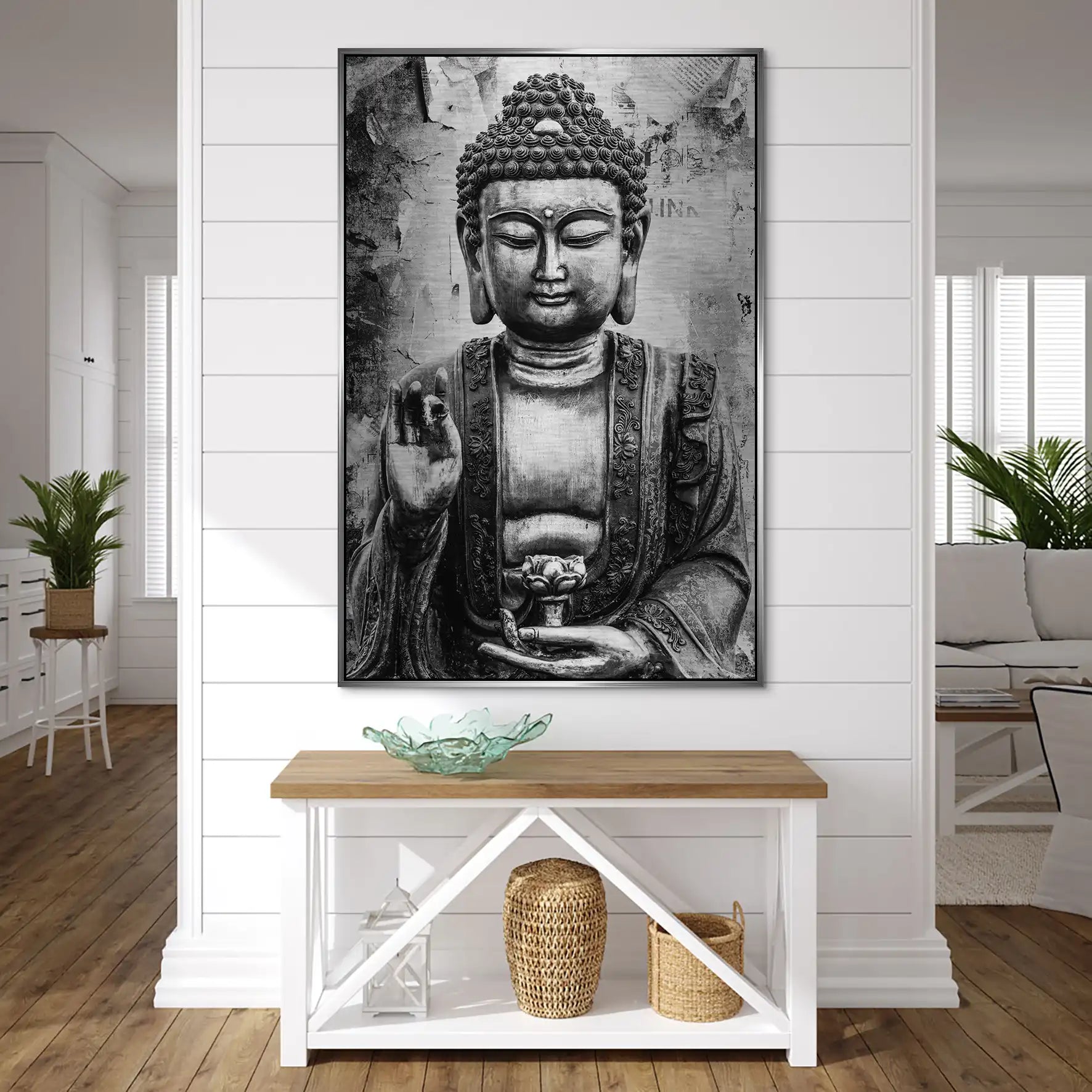 Buddha Black Style AluDibond Gebürstet INGALERIE