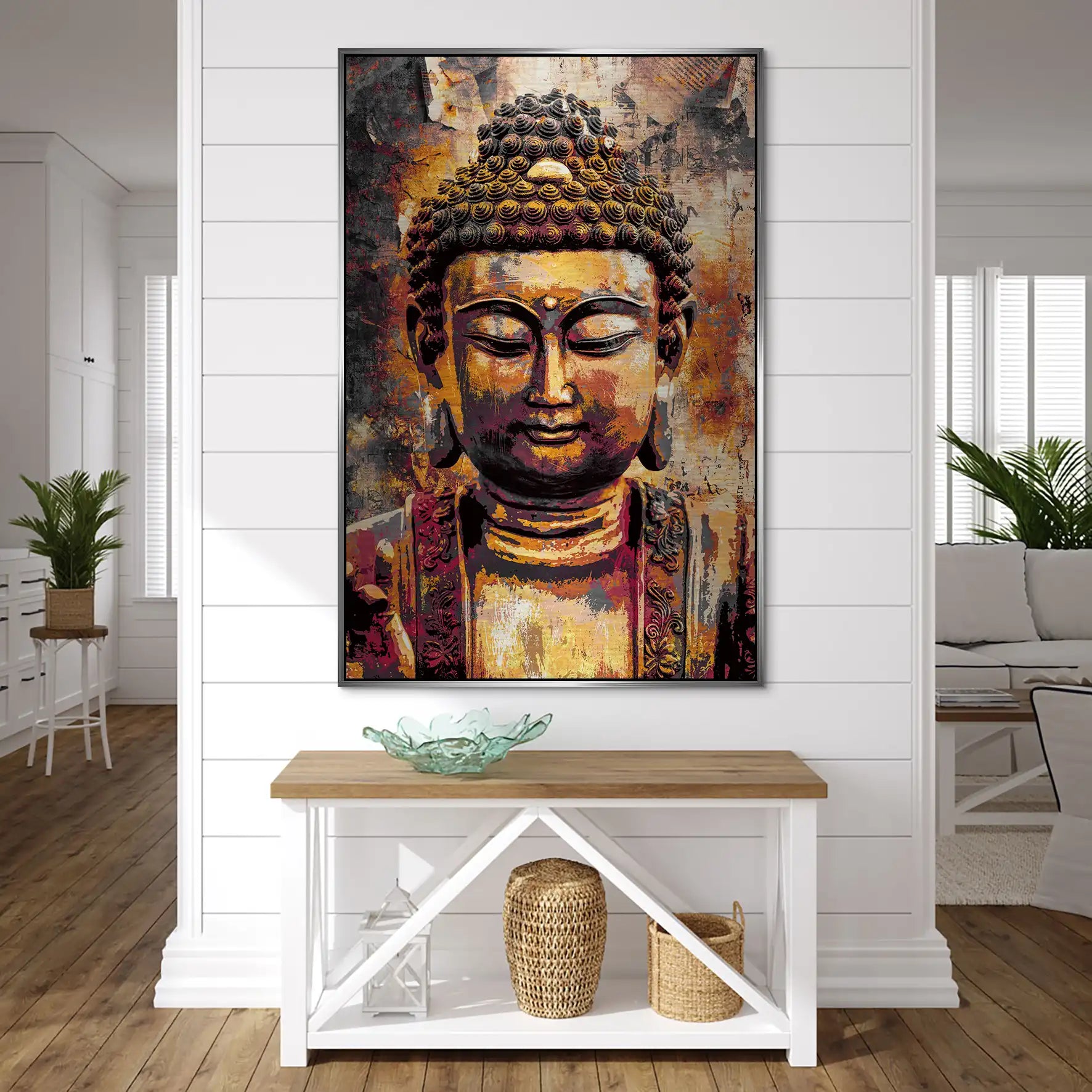 Buddha Vintage AluDibond Gebürstet INGALERIE