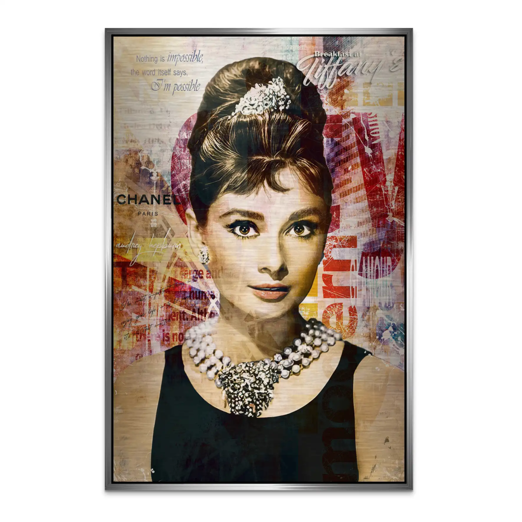 Audrey Glamour Art AluDibond Gebürstet INGALERIE