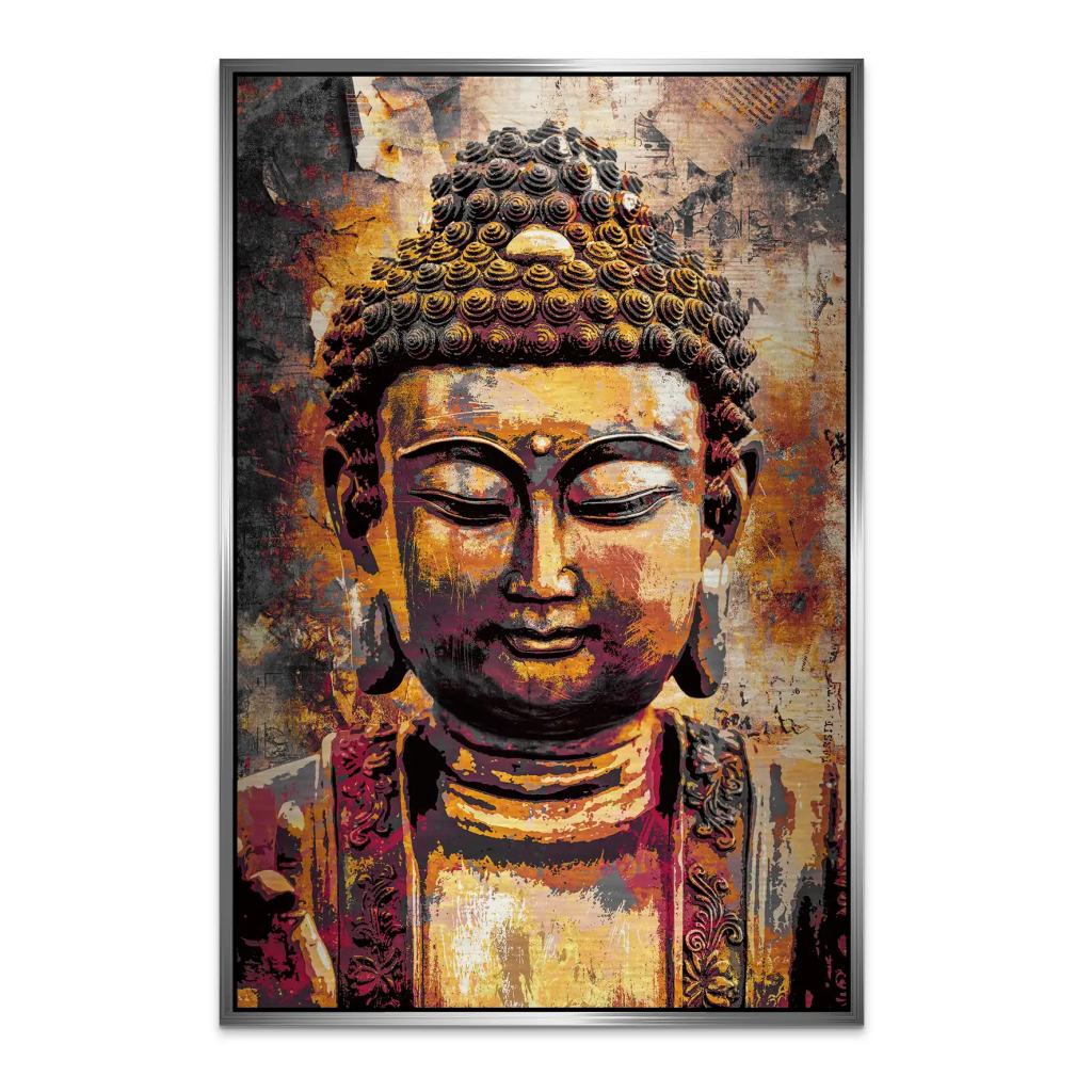 Buddha Vintage AluDibond Gebürstet INGALERIE