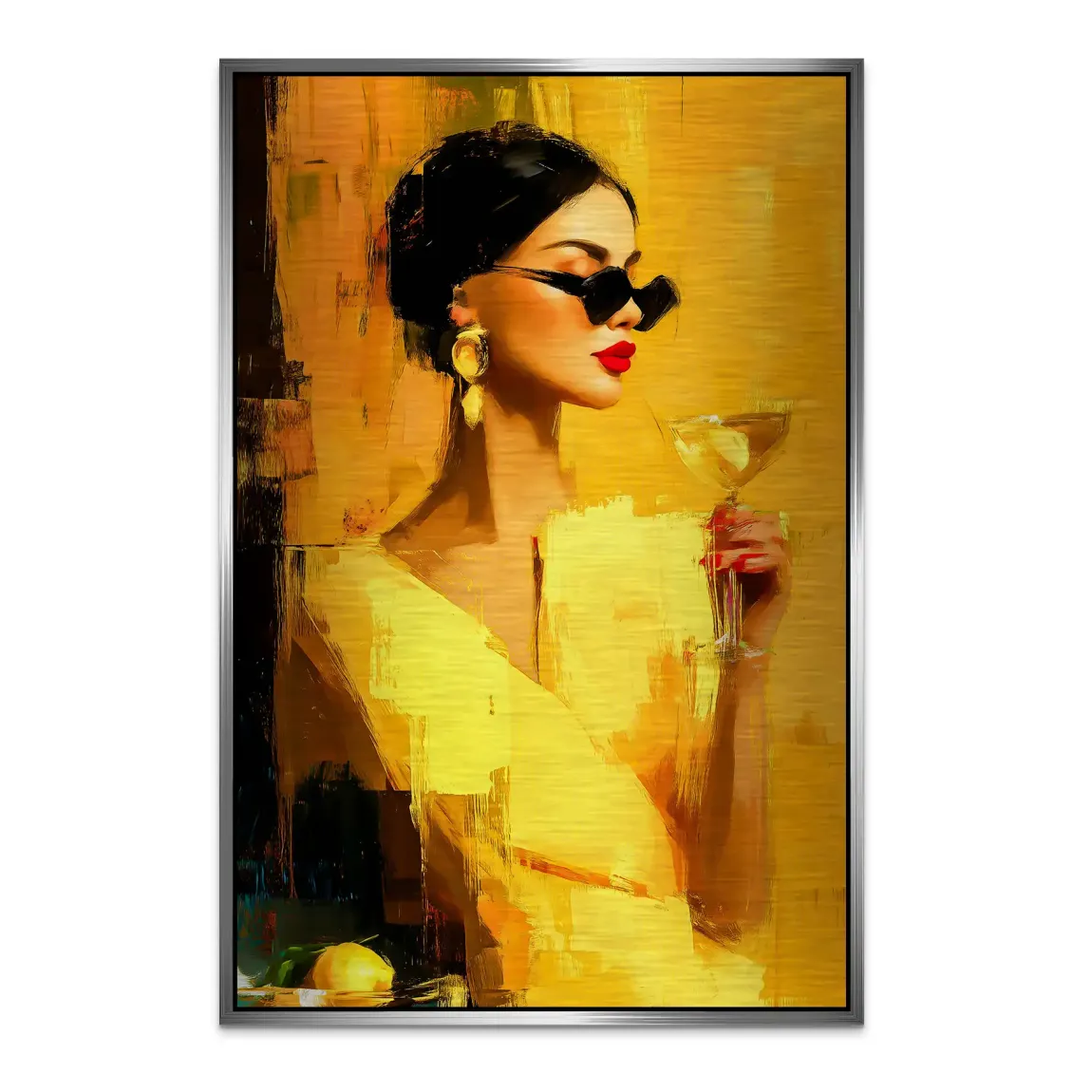 Golden Luxe Martini Alu Dibond Bild gebürstet INGALERIE