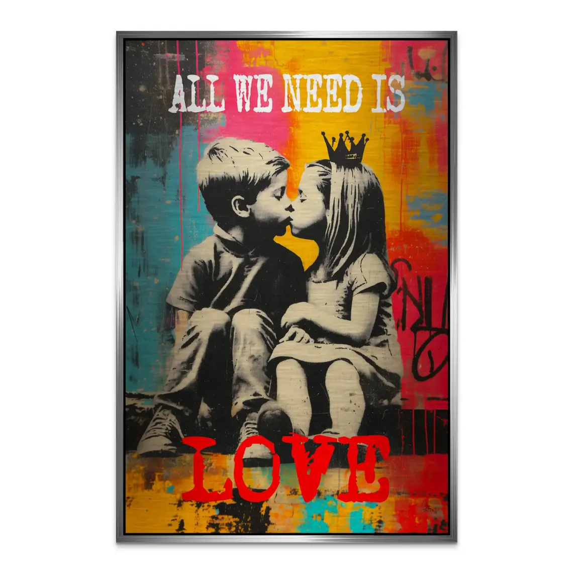 Need Love Art Aluminiumbild gebürstet