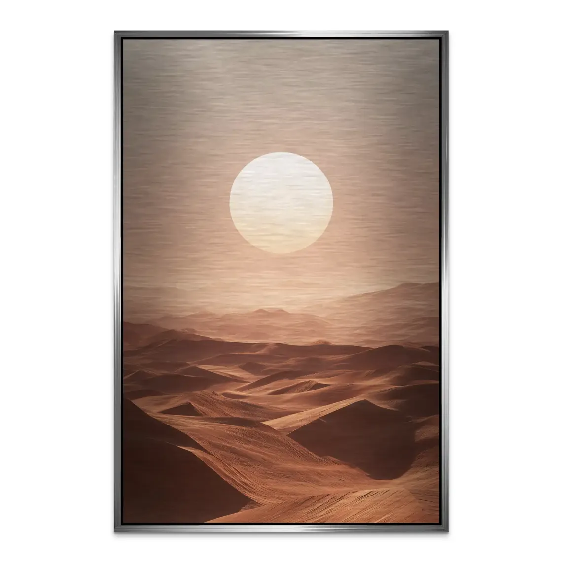 Goldene Wüste Alu Dibond Bild gebürstet