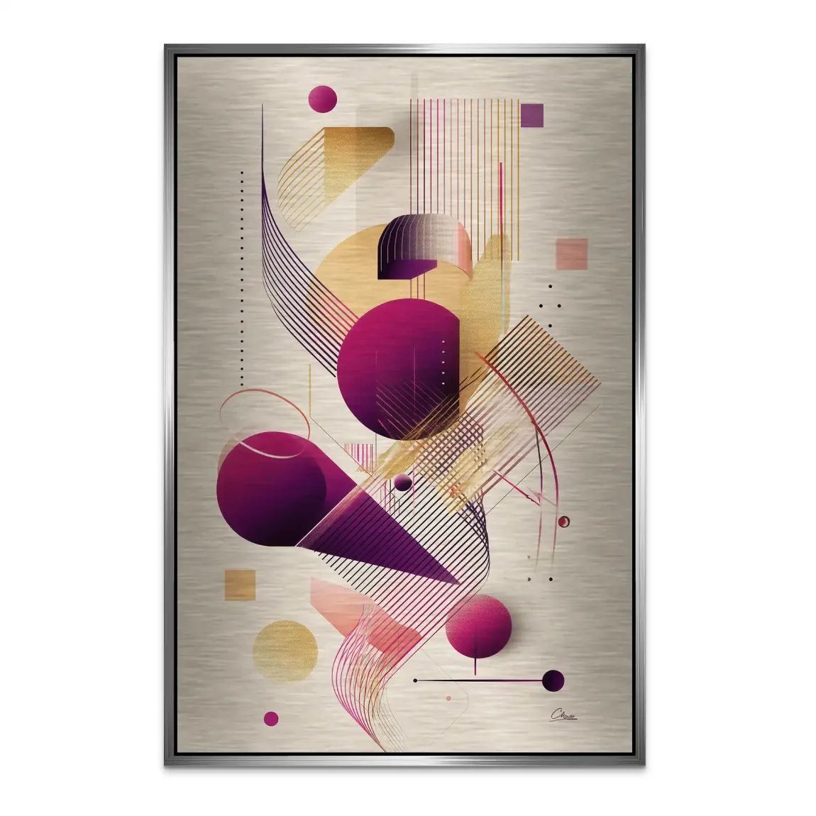 Velour Spectrum Harmony Alu Dibond Bild gebürstet INGALERIE