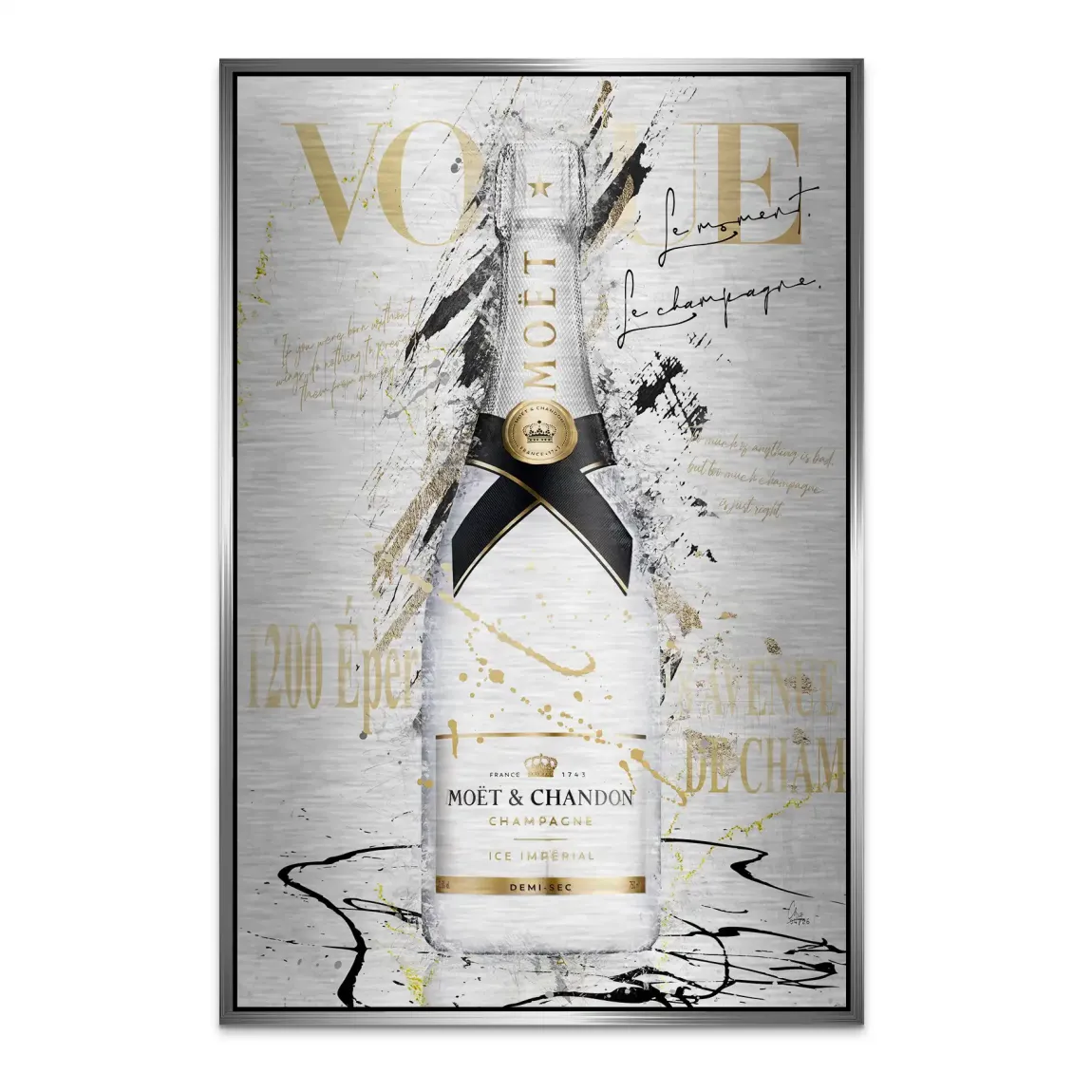 Champagner Art Aluminiumbild gebürstet