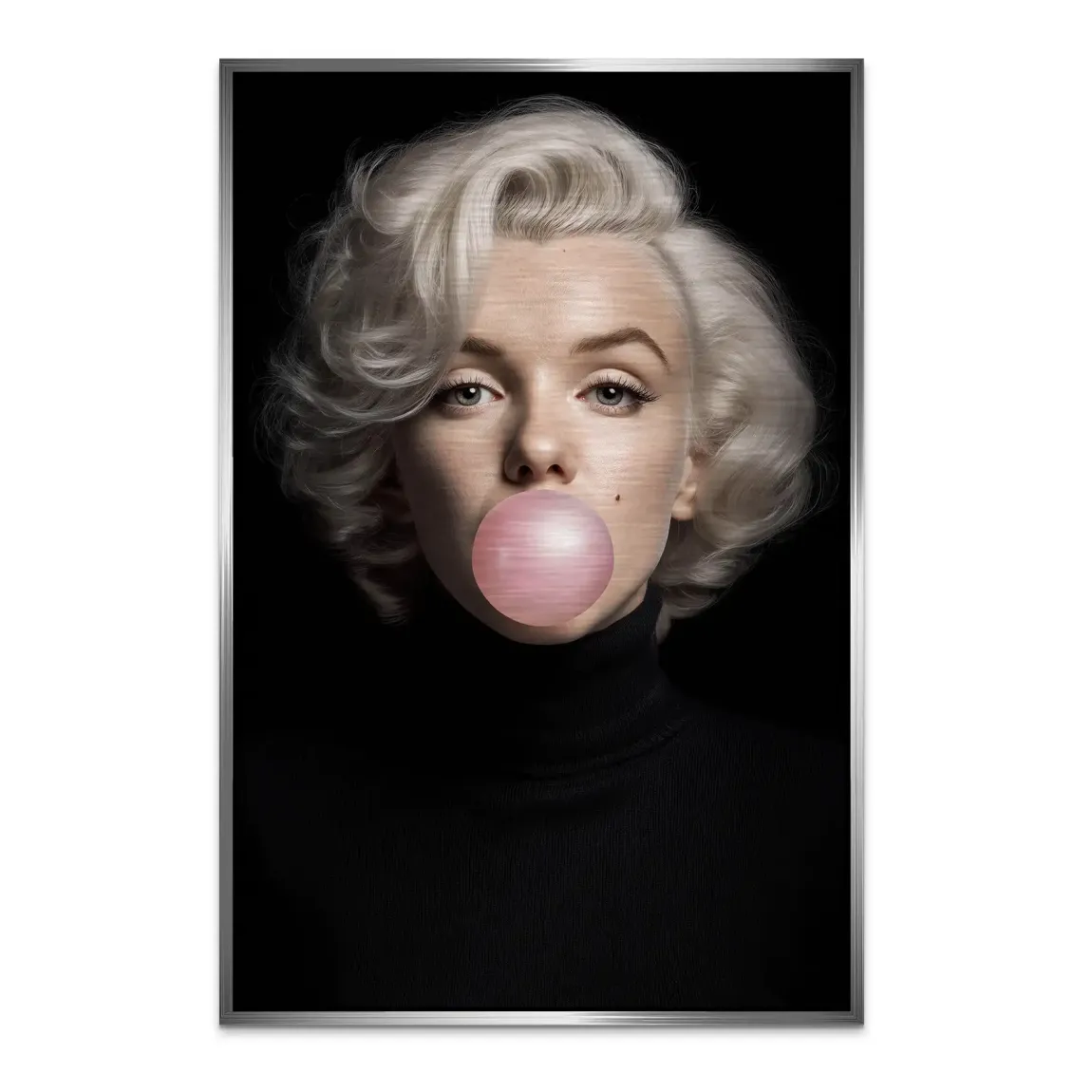 Marilyn Bubble Glamour Alu Dibond Bild gebürstet