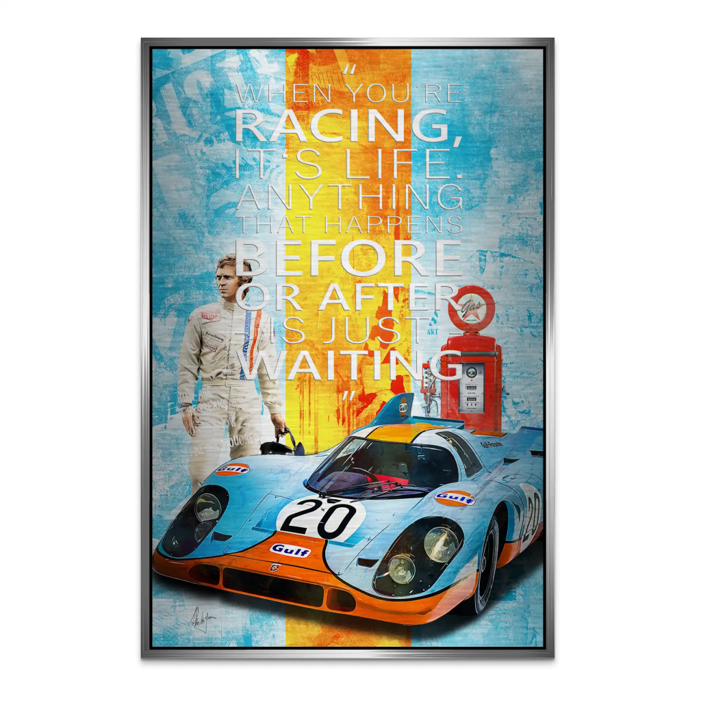 Steve Gulf Porsche 917 AluDibond Gebürstet INGALERIE