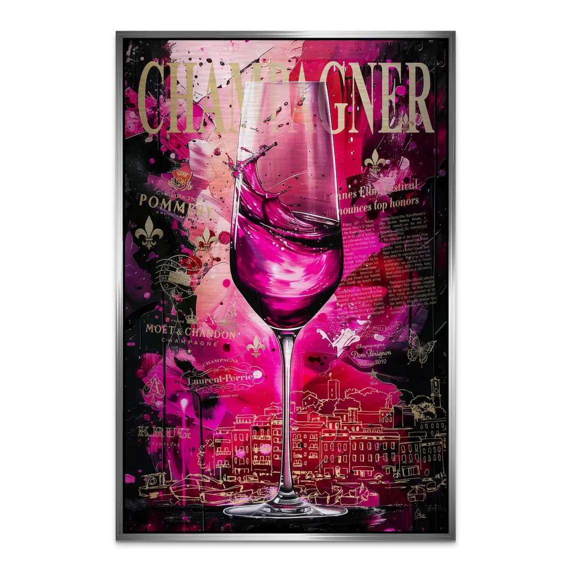 Velvet Royale Champagne Alu Dibond Bild gebürstet INGALERIE