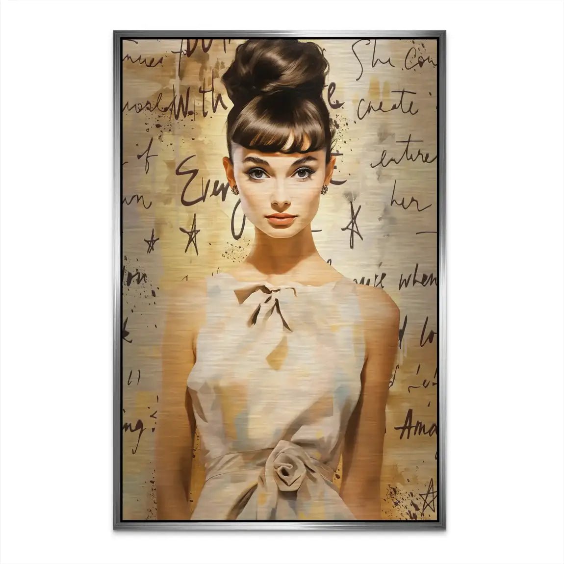 Audrey Hepburn Modern Art AluDibond Gebürstet INGALERIE