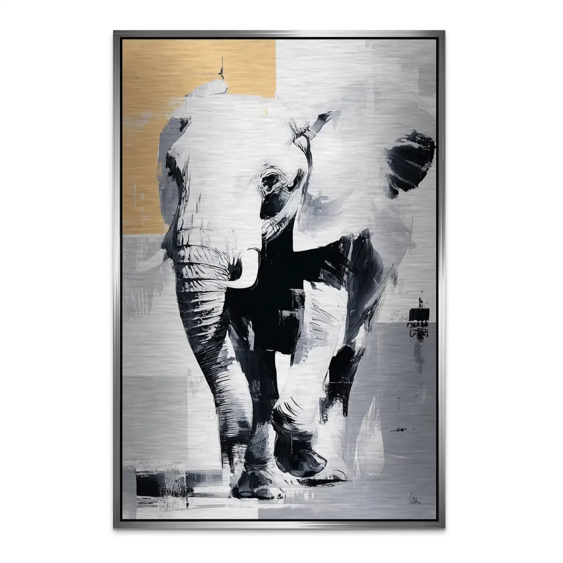 Majestätischer Elefant Alu Dibond Bild gebürstet