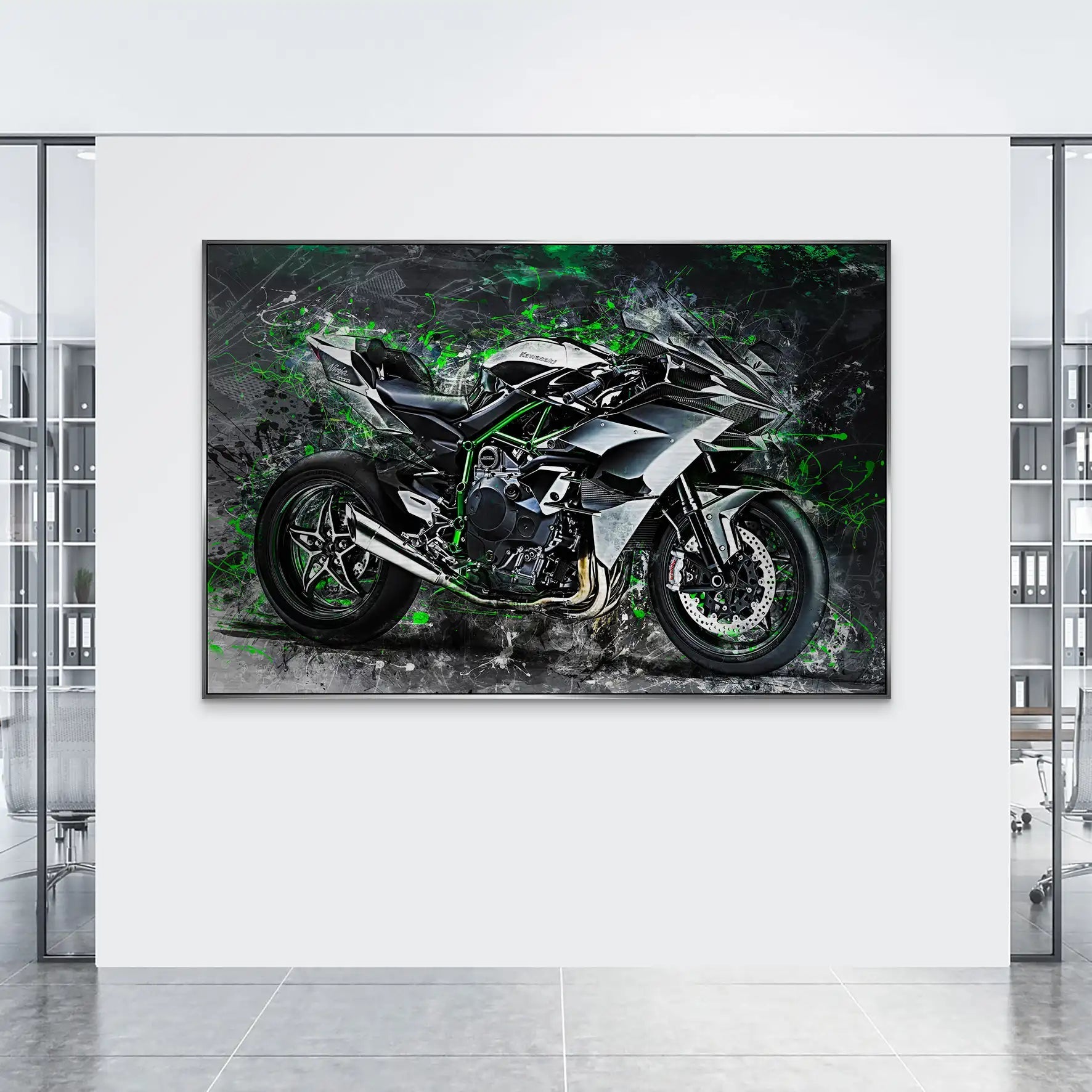 Kawasaki H2 Abstrakt AluDibond Gebürstet INGALERIE