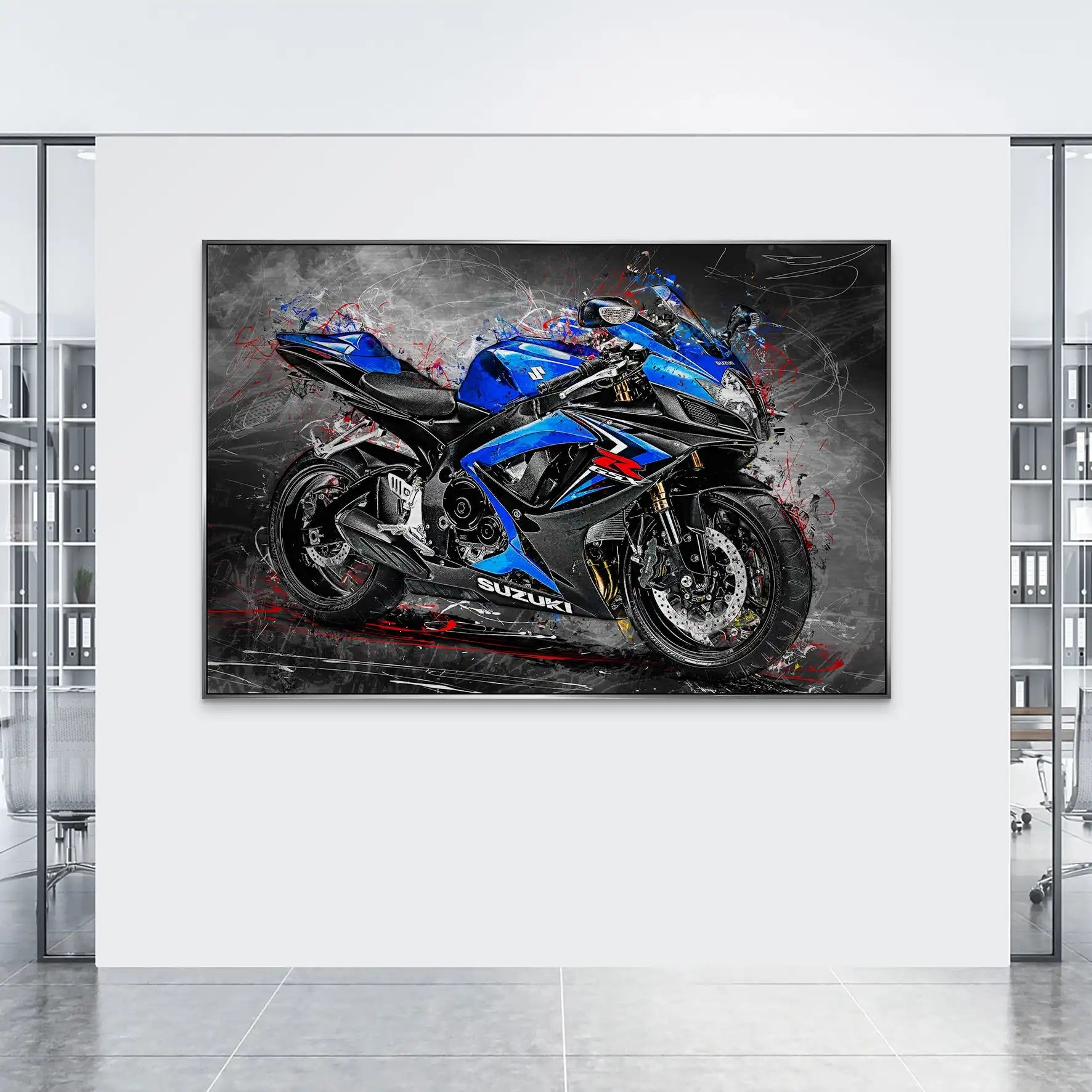 Suzuki GSXR 600 Abstrakt AluDibond Gebürstet INGALERIE