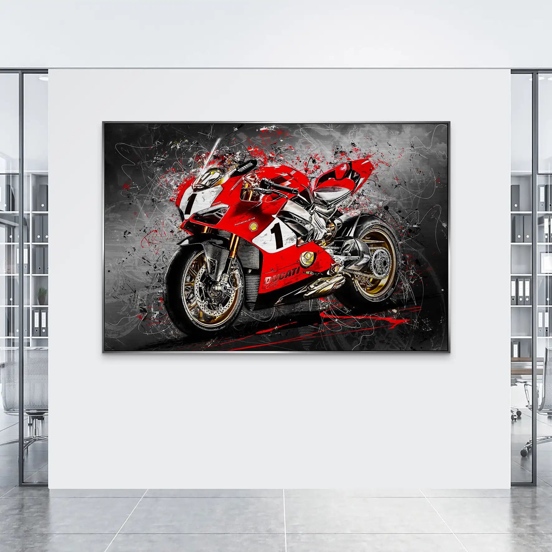 Ducati 916 Anniversario Abstrakt AluDibond Gebürstet INGALERIE