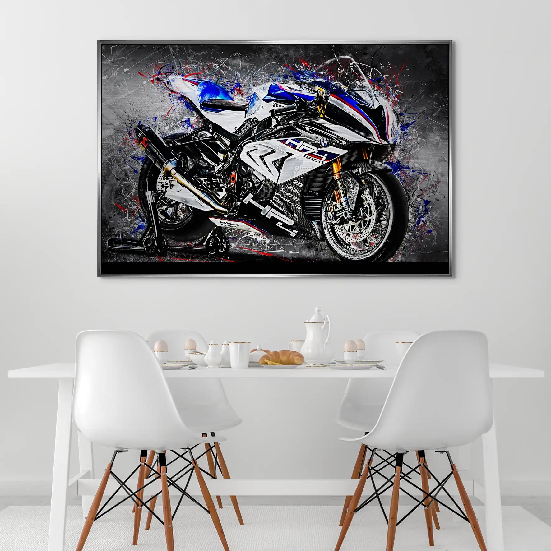 BMW HP4 Race Abstrakt AluDibond Gebürstet INGALERIE