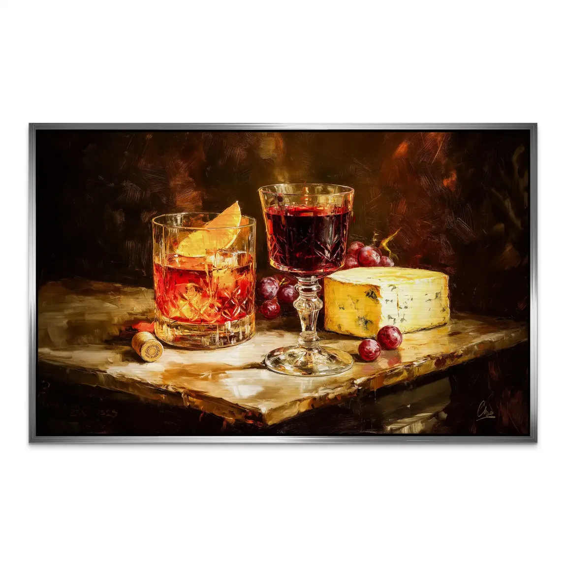 Wein & Käse AluDibond Gebürstet