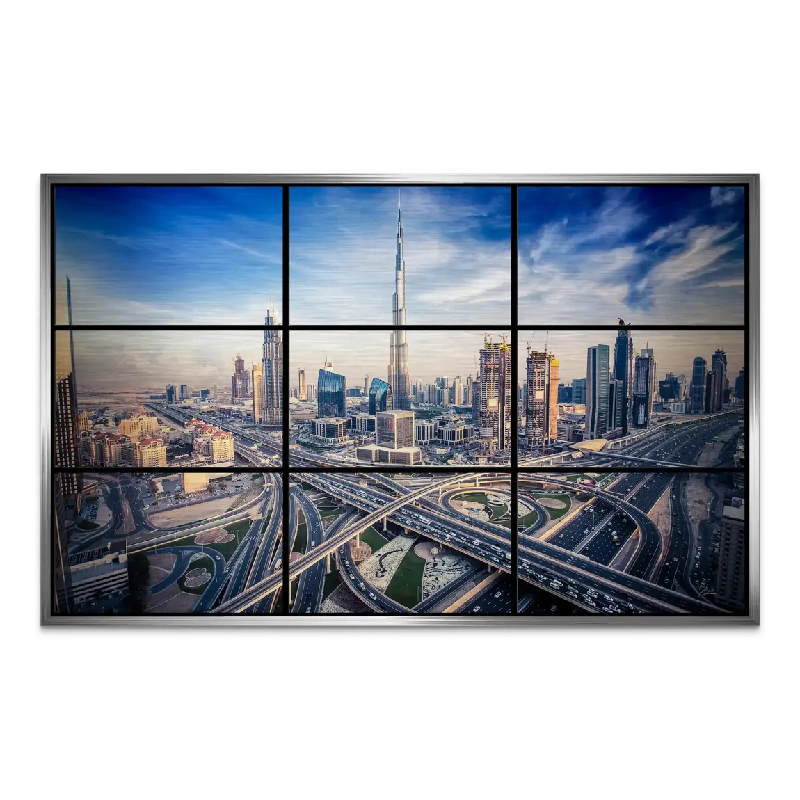 Skyline Dreams Dubai AluDibond Gebürstet