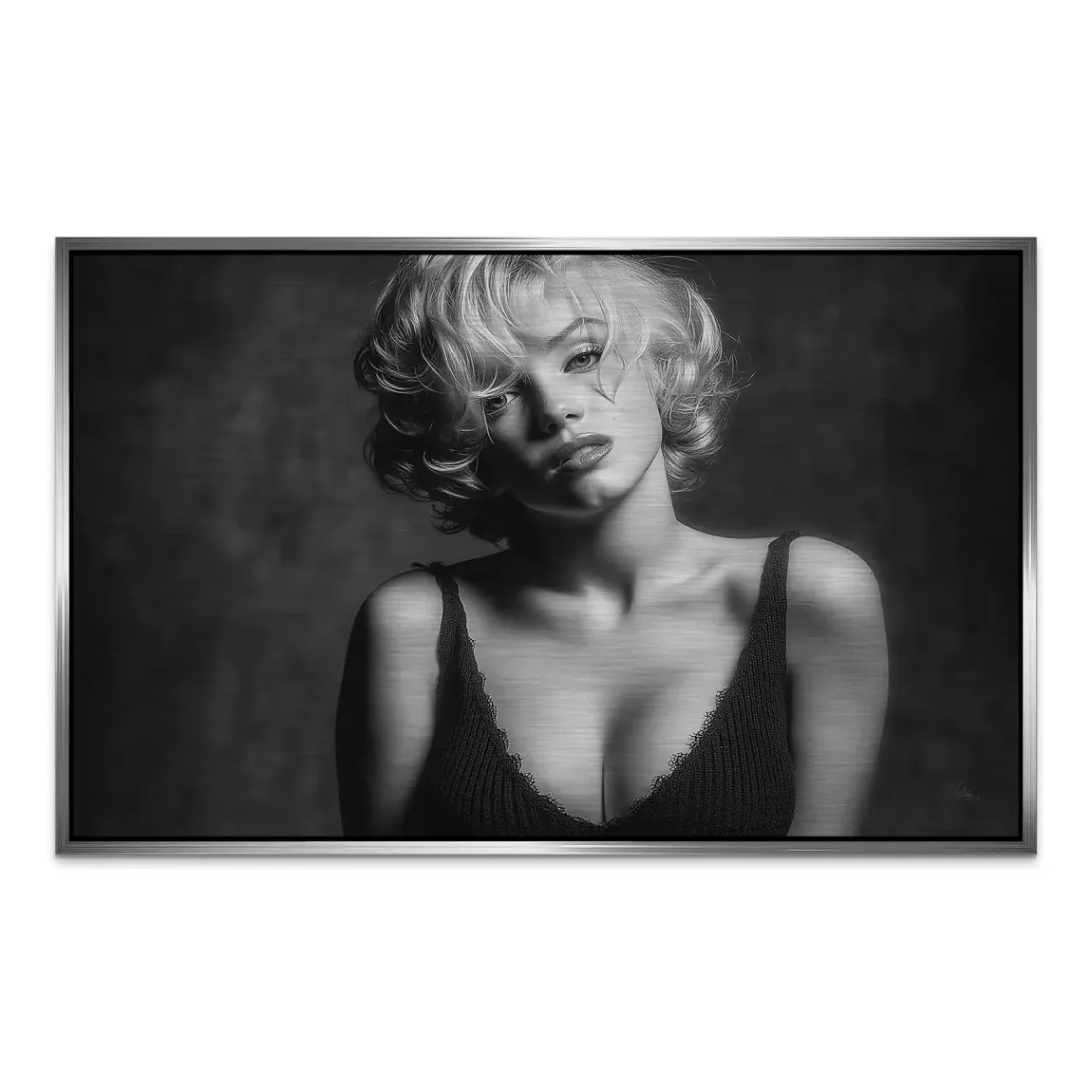 Marilyn Monroe Glamour Aluminiumbild gebürstet
