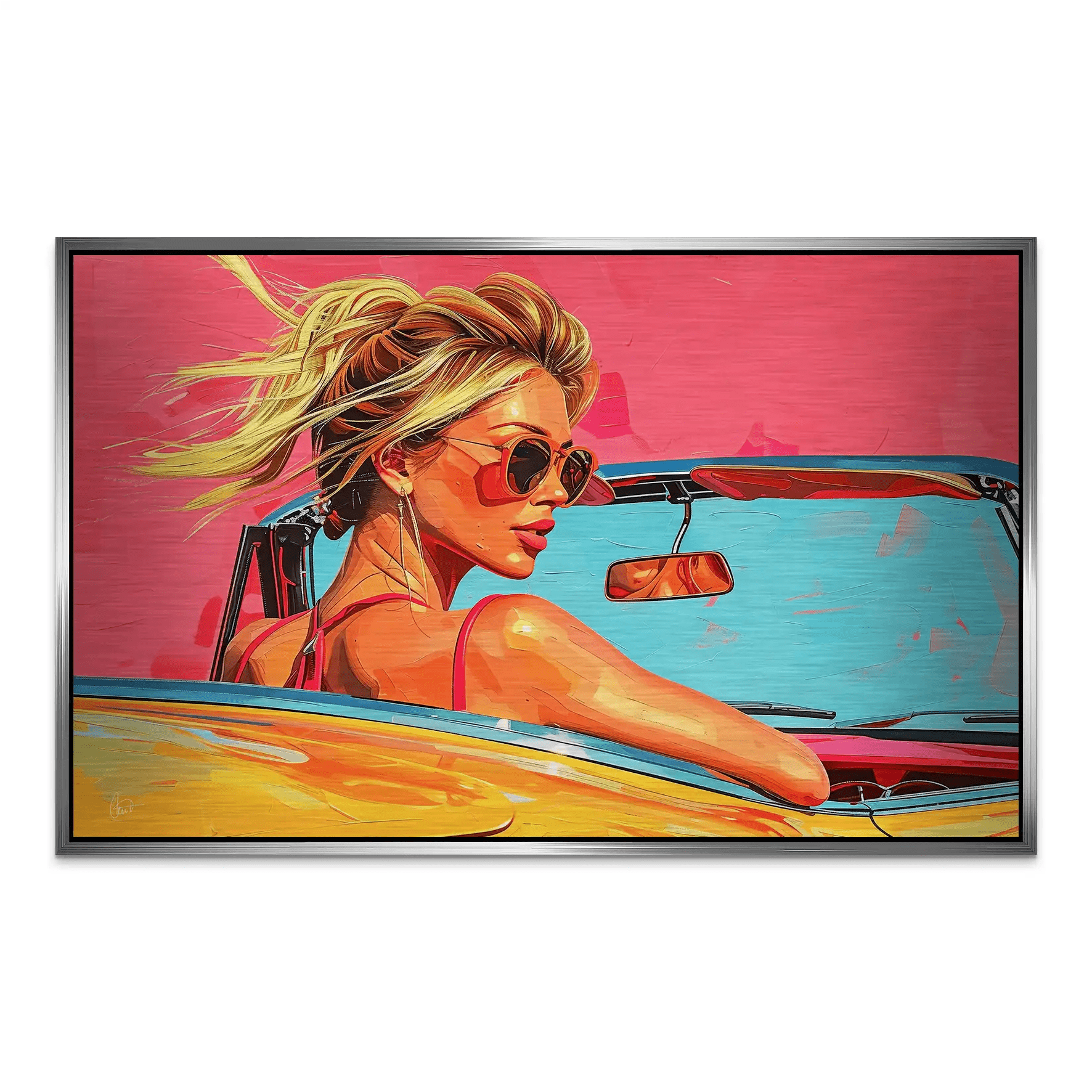 Roadtrip USA Pop Art AluDibond Gebürstet INGALERIE