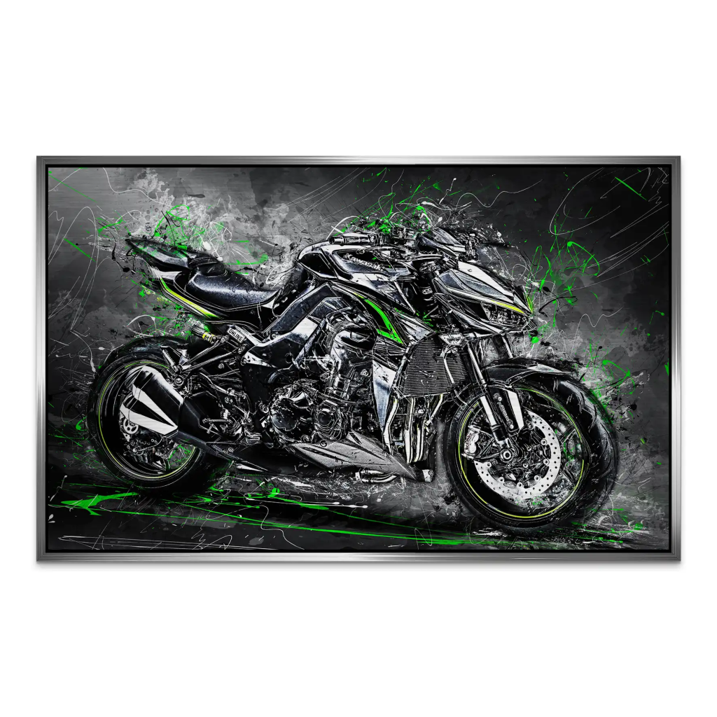 Kawasaki Z1000 Abstrakt AluDibond Gebürstet INGALERIE