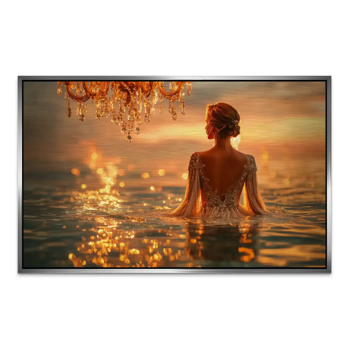 Golden Lights AluDibond Gebürstet