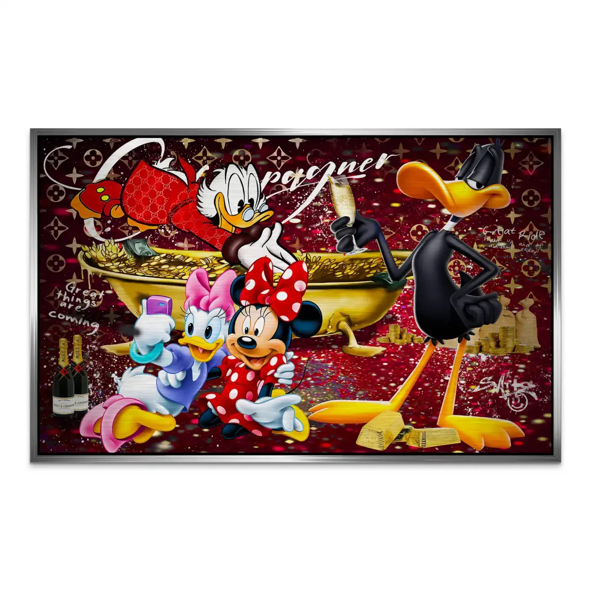 Luxury Duck Party AluDibond Gebürstet