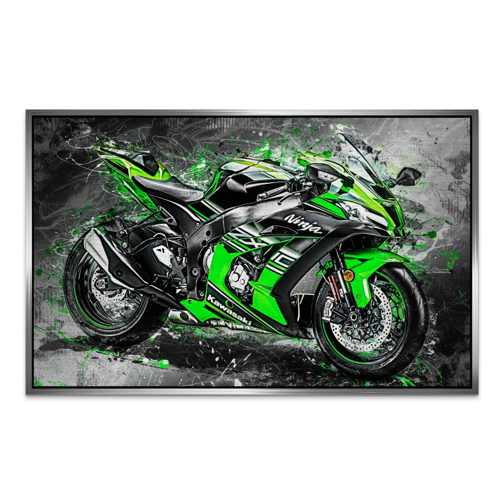 Kawasaki ZX10 Abstrakt AluDibond Gebürstet INGALERIE