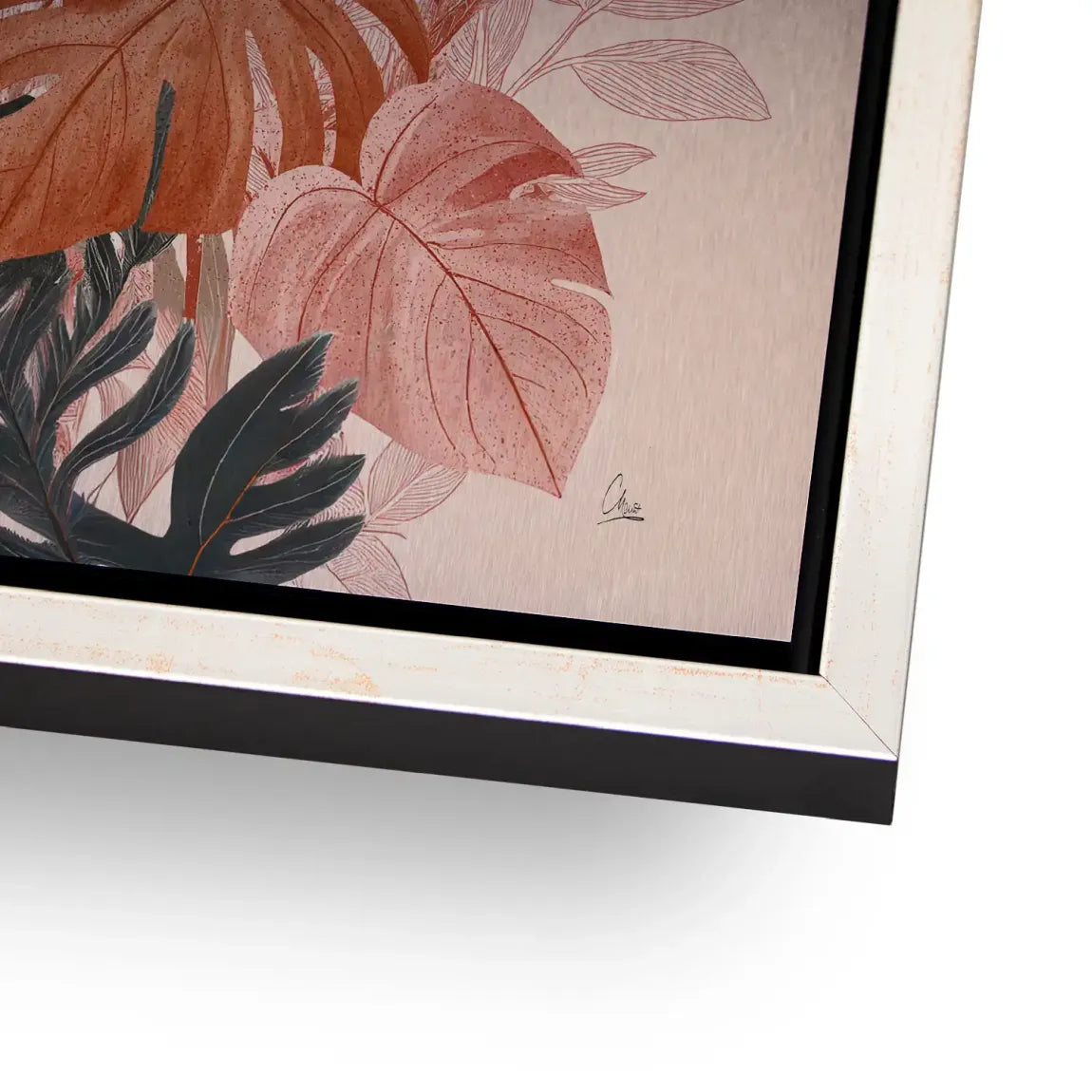 Terracotta Leaves Harmony Alu Gebürstet Bild