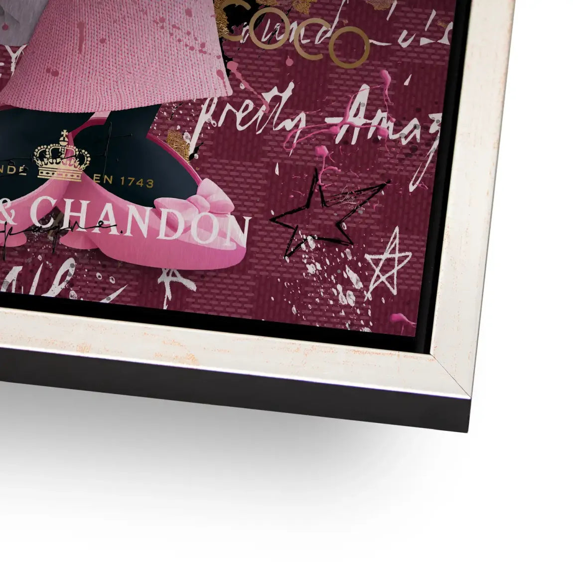 Minnie Maus Glam Chanel Aluminiumbild gebürstet