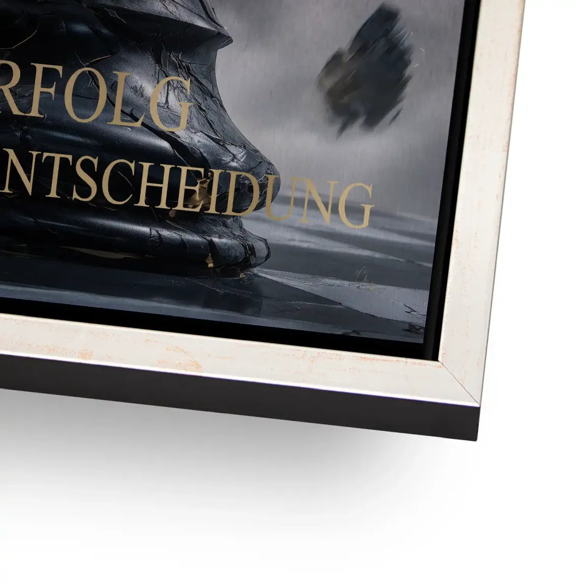 Schwarze Entscheidung Alu Gebürstet Bild