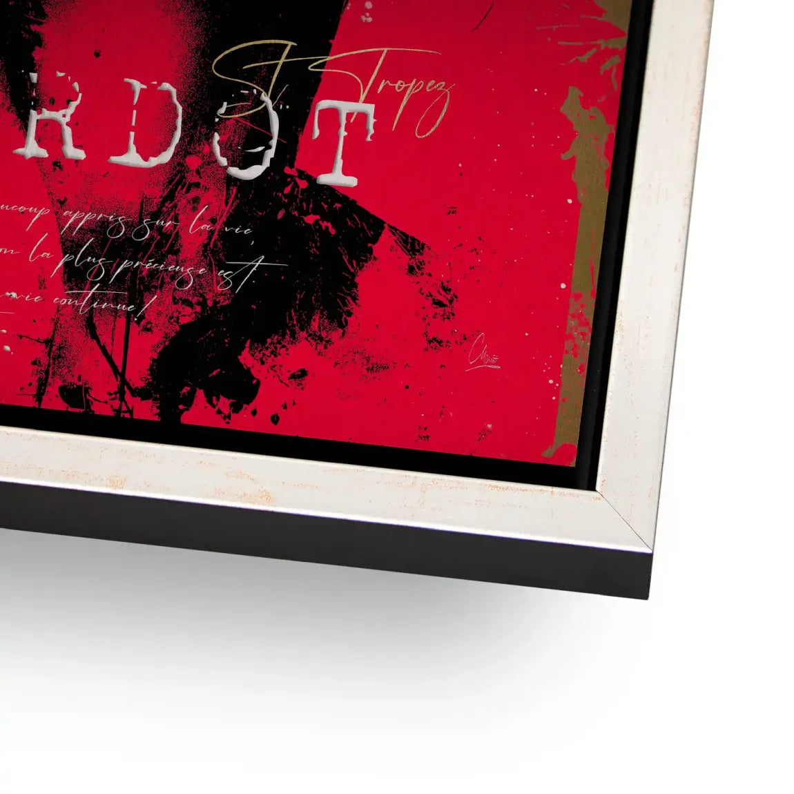 Brigitte Bardot Red Art Alu Gebürstet Bild