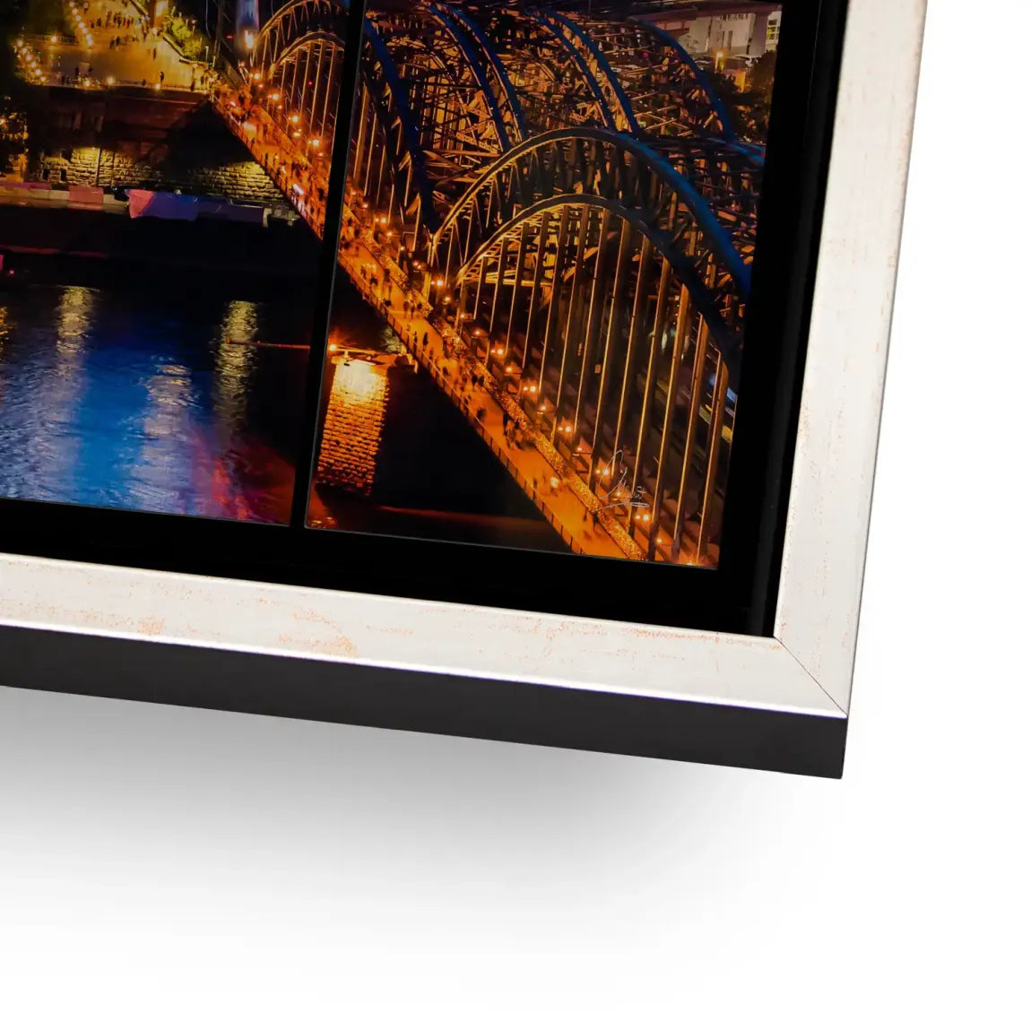 Köln City Lights Alu Gebürstet Bild