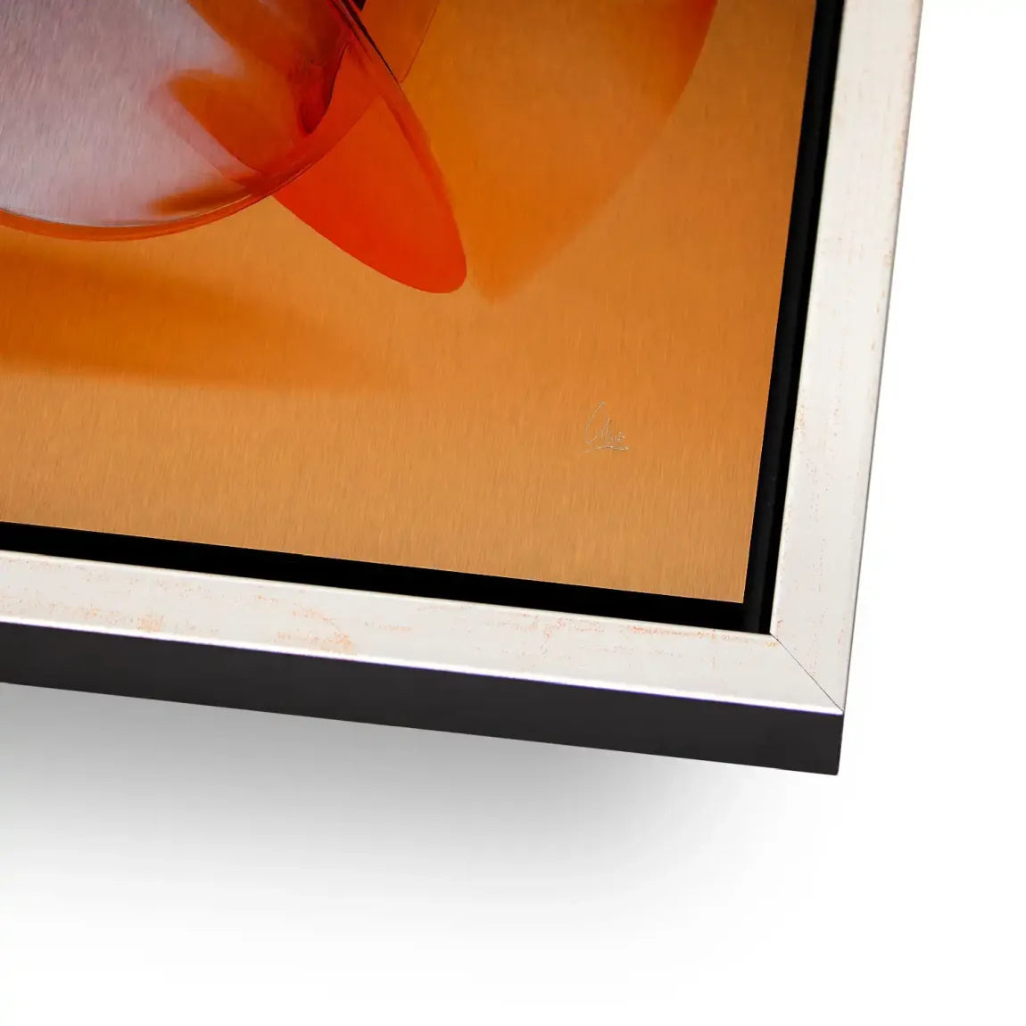 Orange Amber Abstrakt Alu Gebürstet Bild