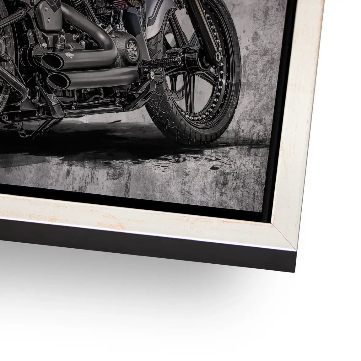 Harley Road Pop Art Alu Gebürstet Bild