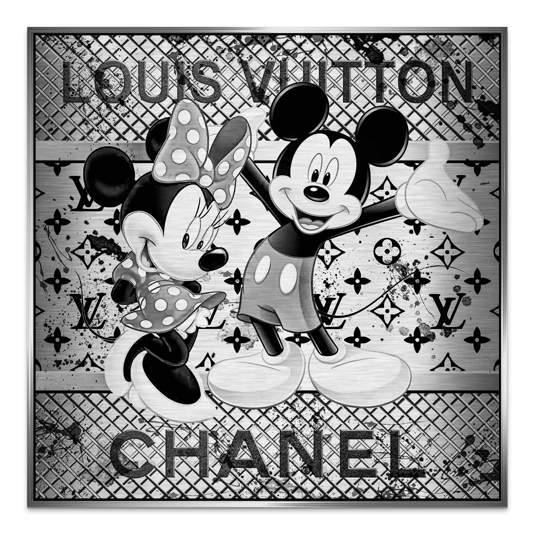 Micky & Minnie Louis Art Nr.2 Alu Gebürstet INGALERIE