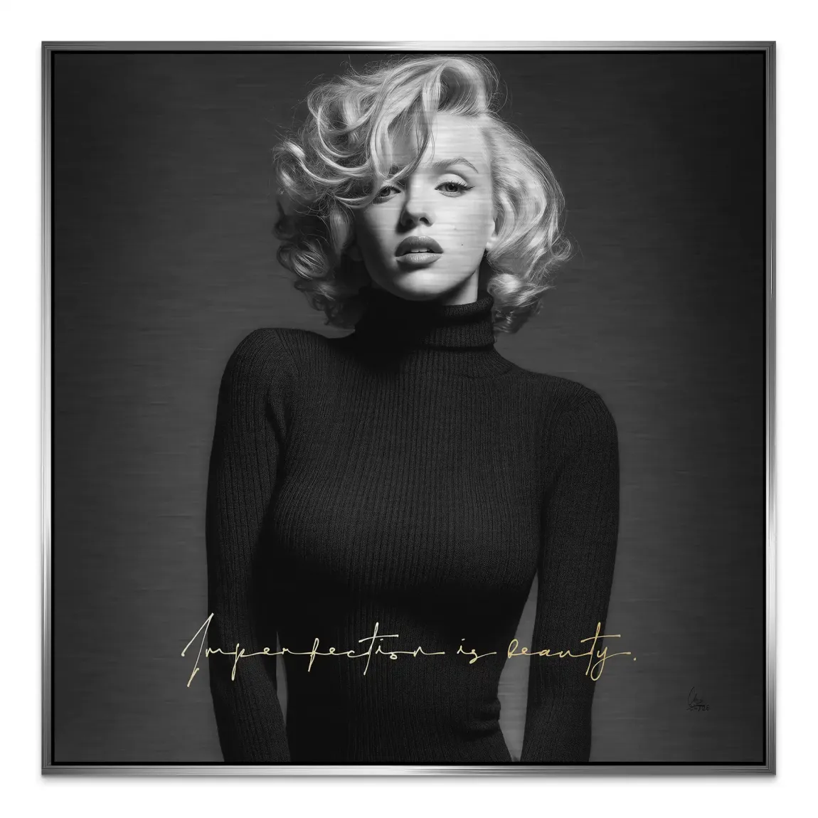 Marilyn Monroe Imperfection Aluminiumbild gebürstet