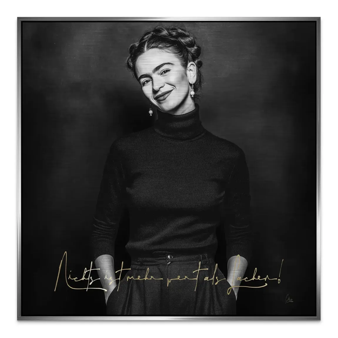 Frida Kahlos Lachen Alu Gebürstet Bild