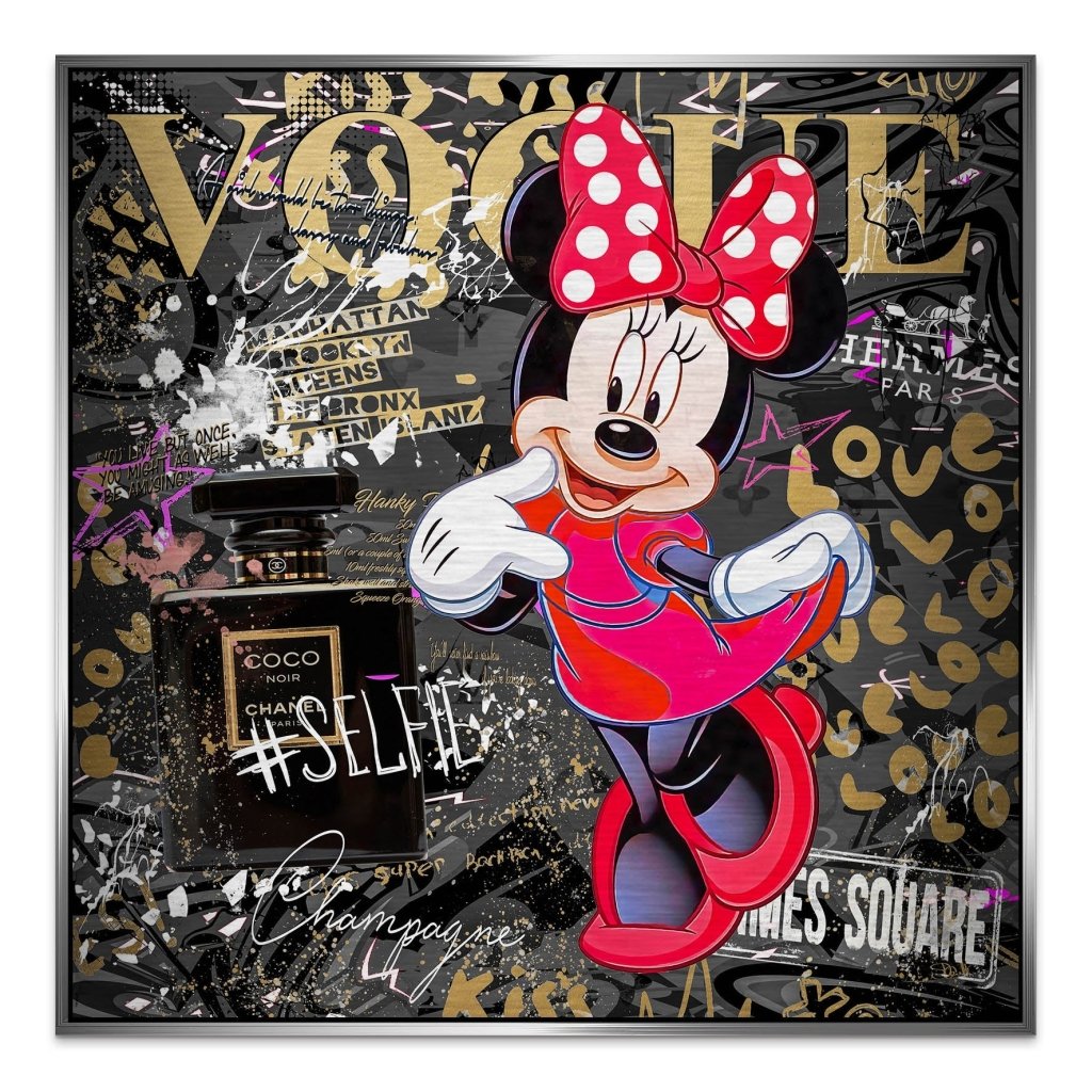 Minnie Vogue Gold Pop Art Alu Gebürstet INGALERIE