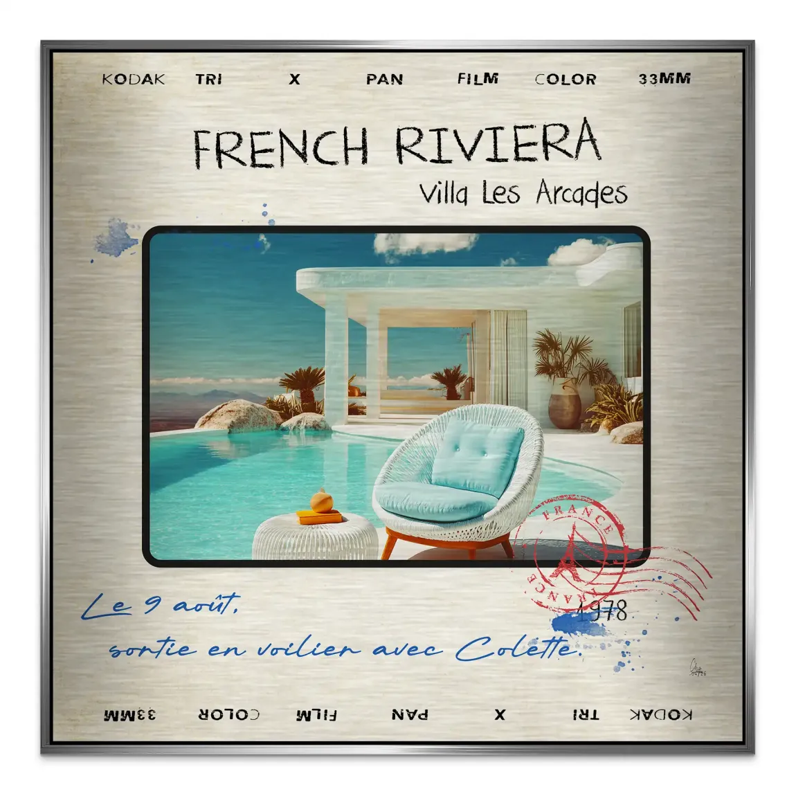 French Riviera Chic Wild Aluminiumbild gebürstet