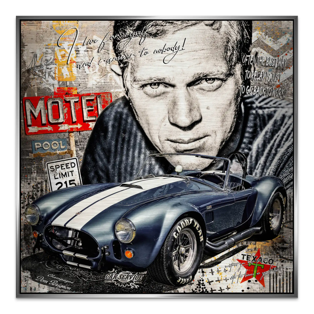 Steve AC Cobra Pop Art Alu Gebürstet INGALERIE