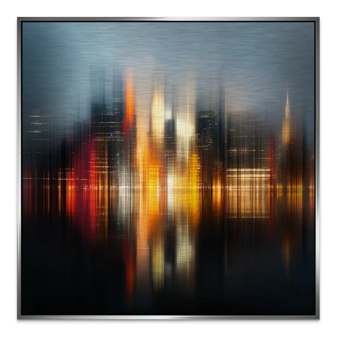 New York abstrakt Lights Alu Gebürstet Bild