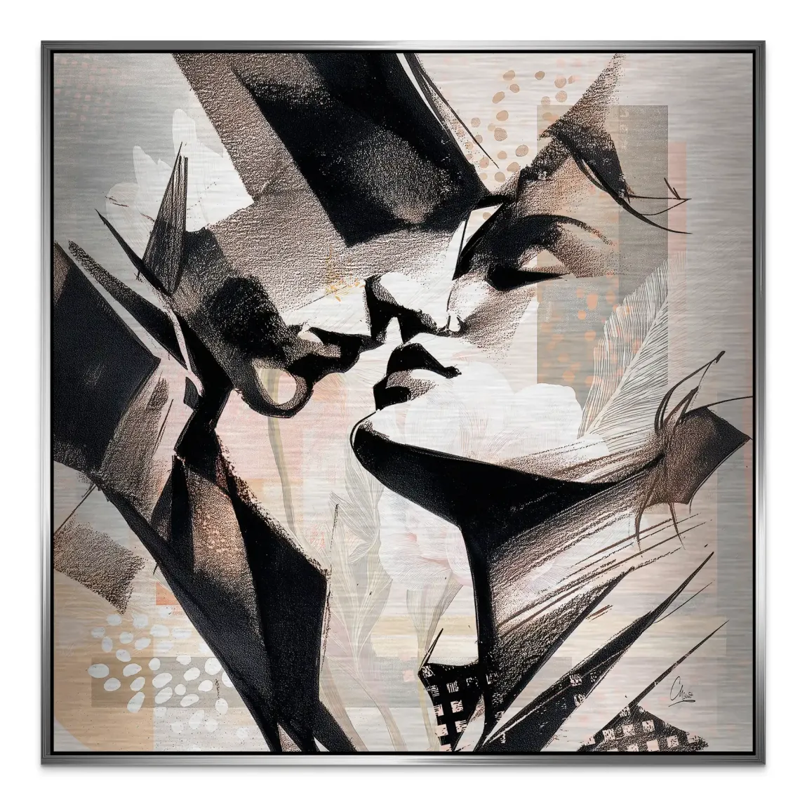 Soft Kiss Abstrakt Alu Gebürstet Bild
