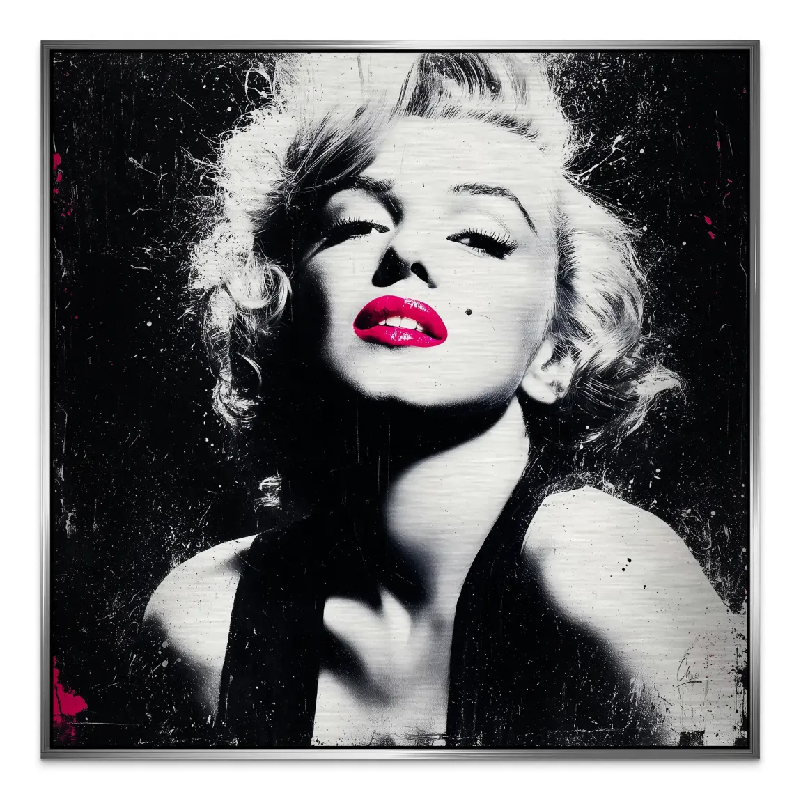 Monroe Noir Art Alu Gebürstet Bild